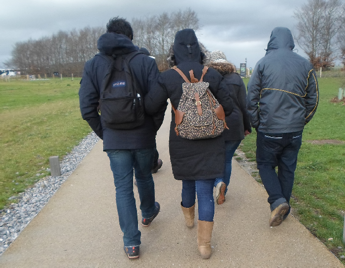 caminata en la ciudad