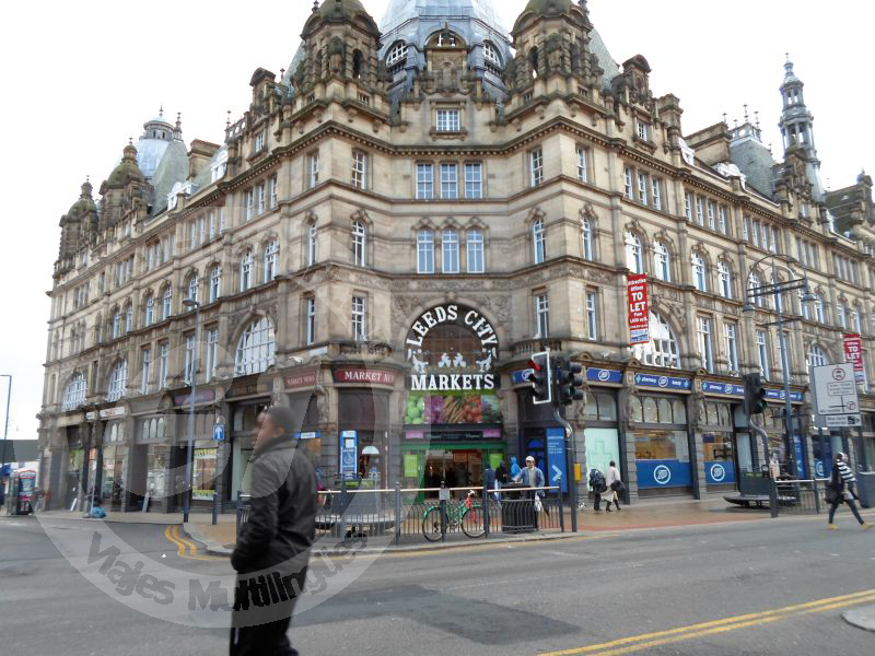 Market place in downtown Leeds