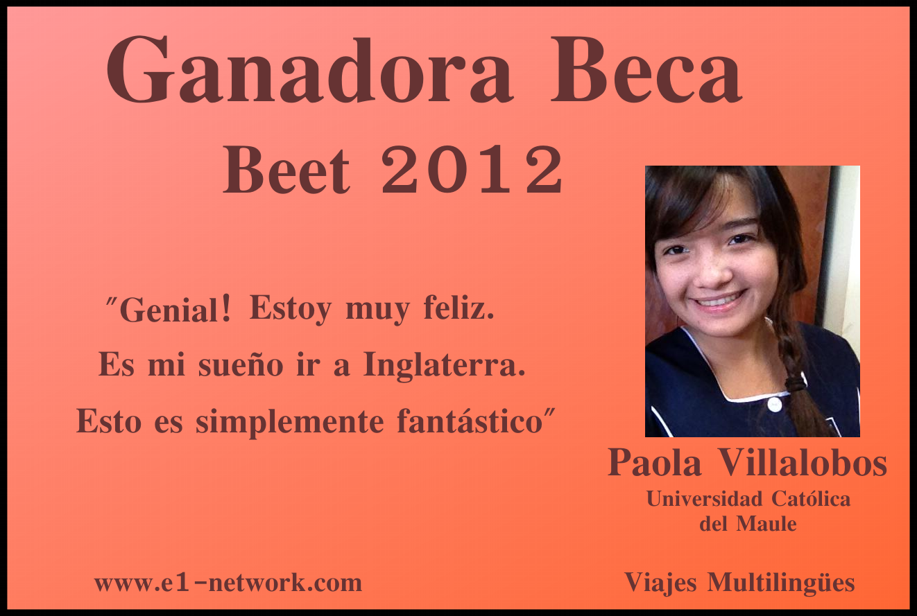 Ganadora Beca 4 semanas inglaterra 2012