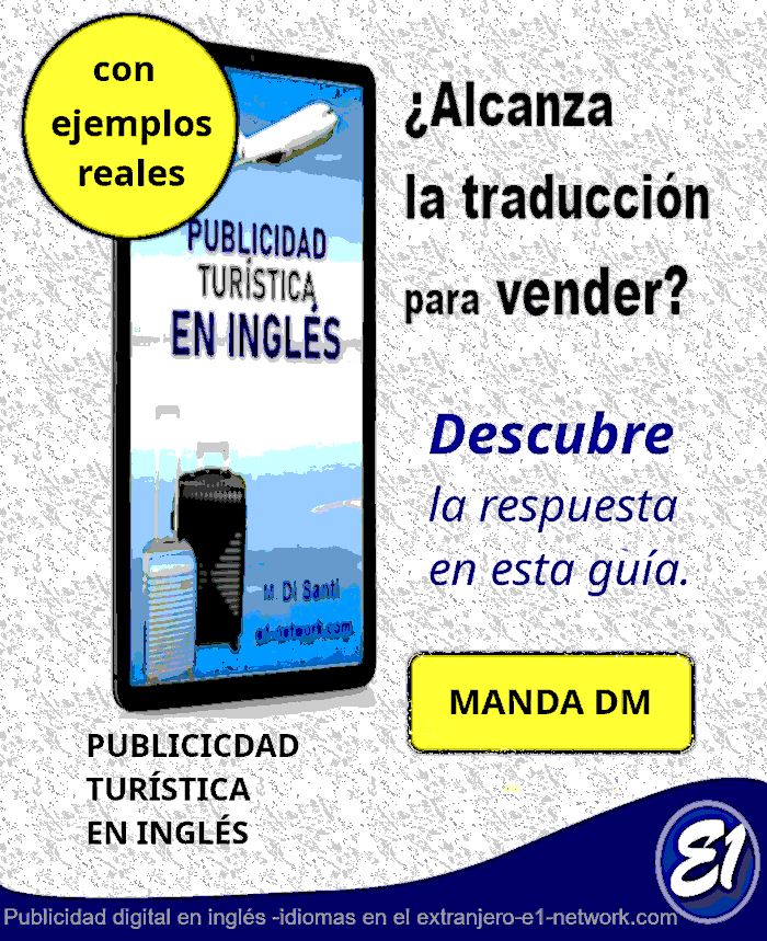 Vende servicios turisticos en ingles.